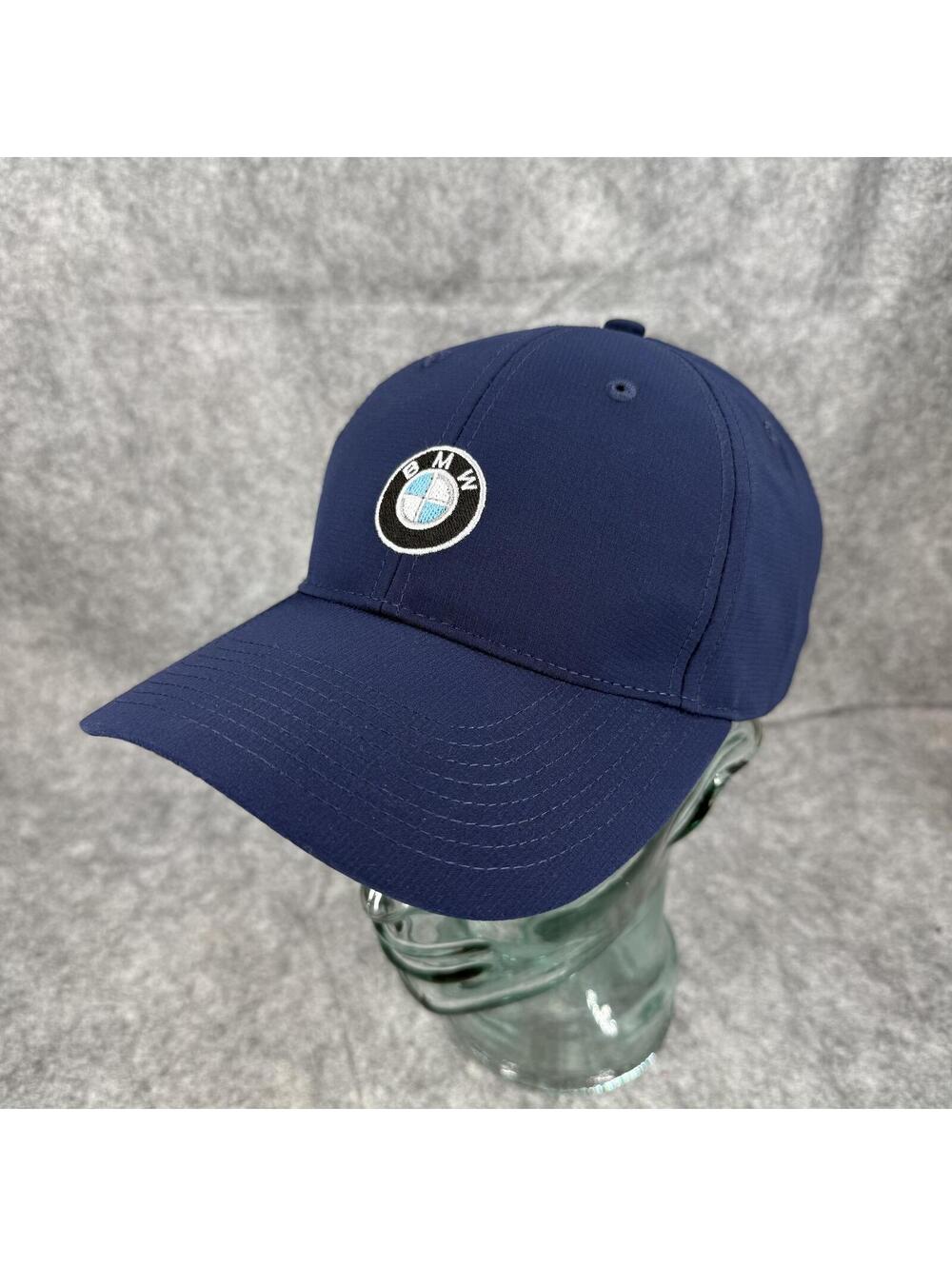 BMW Adult Adjustable Size Cap Hat Navy Blue Embroidered Logo NWT 456
